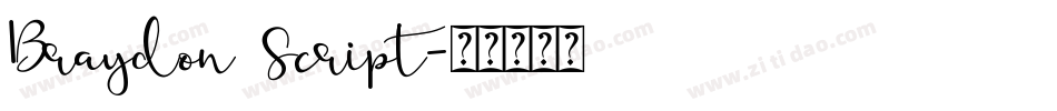 Braydon Script字体转换